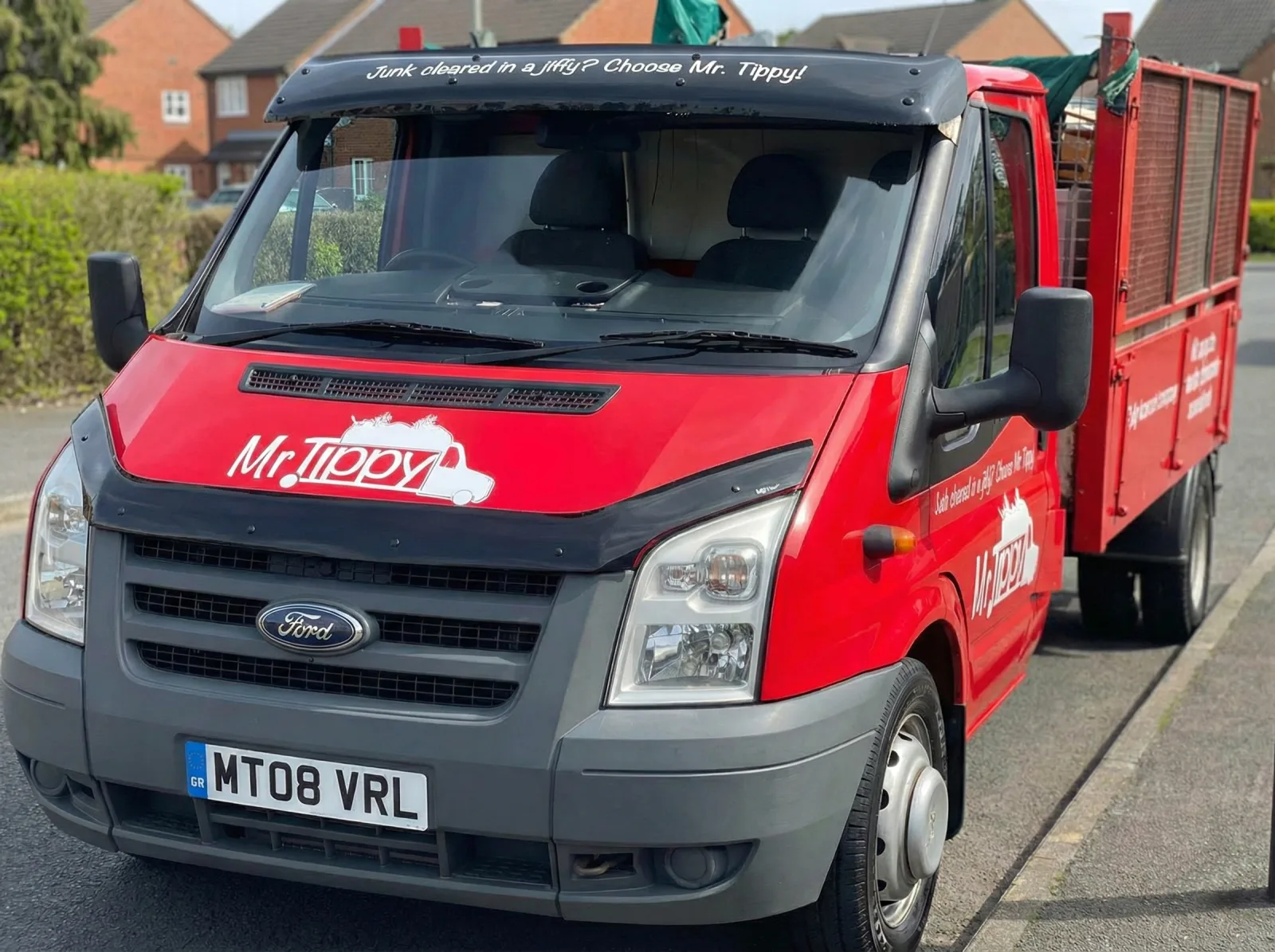 Mr. Tippy truck — red Ford tipper, ready for clearances